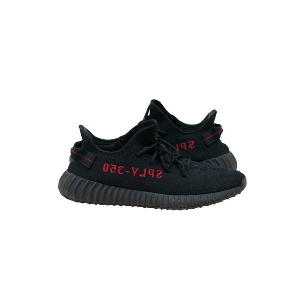 Adidas Mens Yeezy Boost 350 V2 Size 11 Bred Black Red Low Top Sneakers